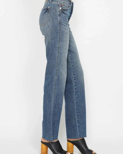 Judy Blue Full Size Tummy Control Straight Jeans - Trendsi