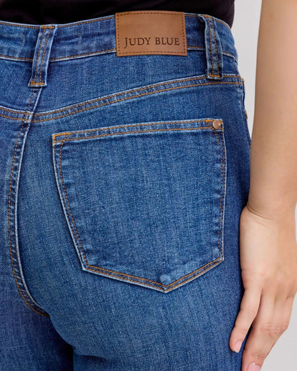 Judy Blue High Waist Tummy Control Straight Jeans - Trendsi