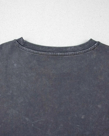 Kindness Butterflies Graphic Mineral Wash Loose Tee - Trendsi