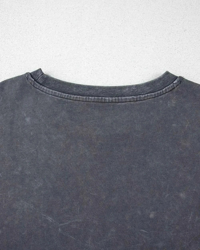 Kindness Butterflies Graphic Mineral Wash Loose Tee - Trendsi