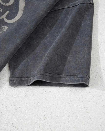 Kindness Butterflies Graphic Mineral Wash Loose Tee - Trendsi