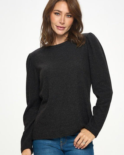 Knit Round neck Long Sleeve Top - New Arrival - Reneecollection