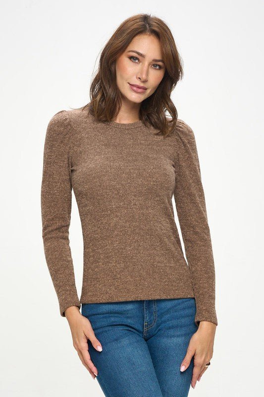 Knit Round neck Long Sleeve Top - New Arrival - Reneecollection