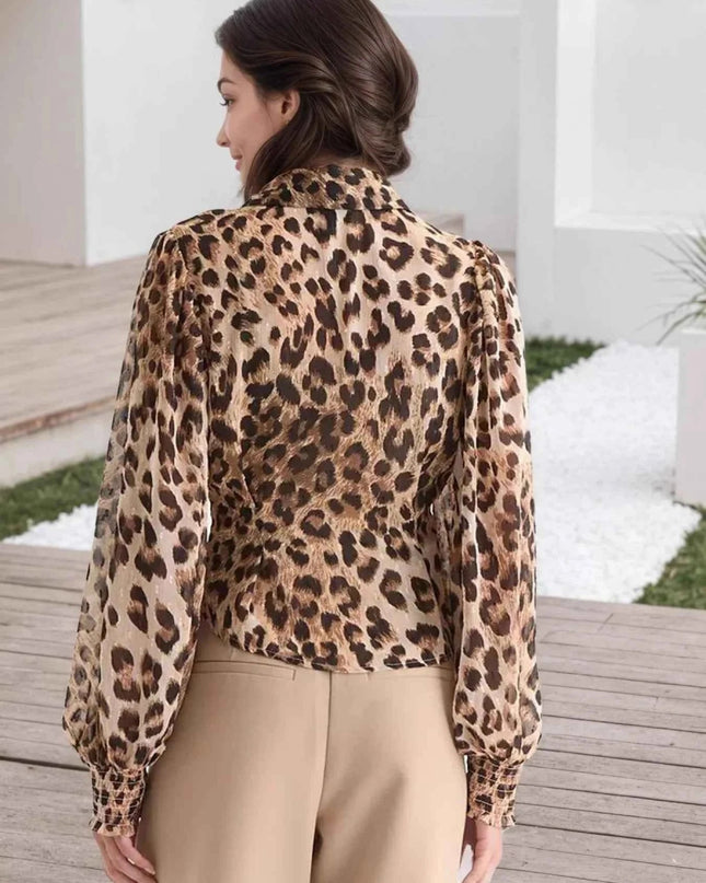 Leopard Print Shirt - Trendy Button Up Style for Fashion - Forward Outfits - Trendsi