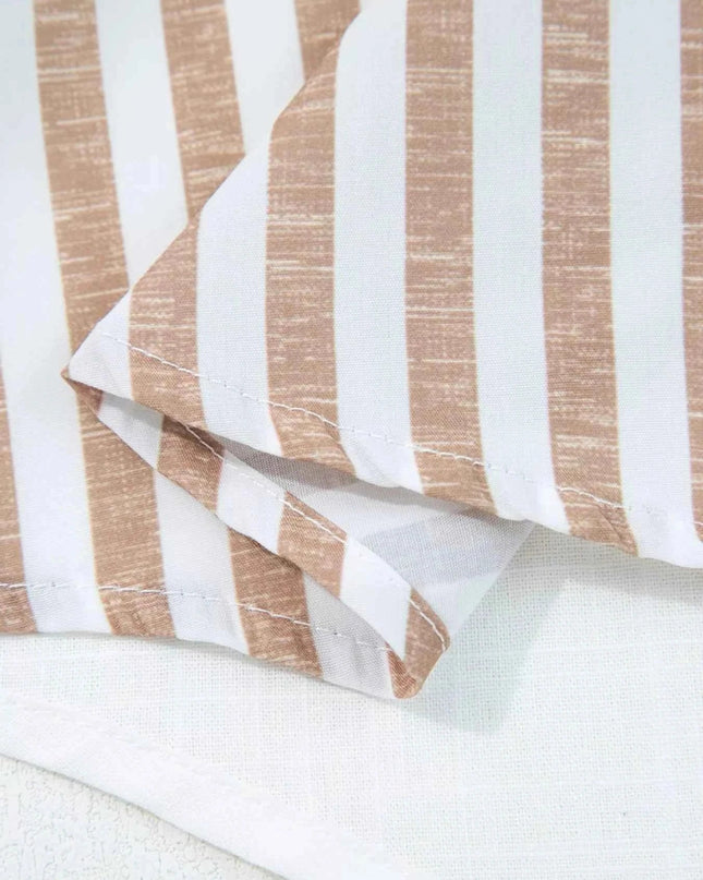 Leopard Striped Western Casual Shirt - Trendsi