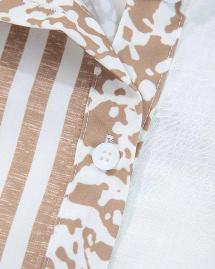 Leopard Striped Western Casual Shirt - Trendsi