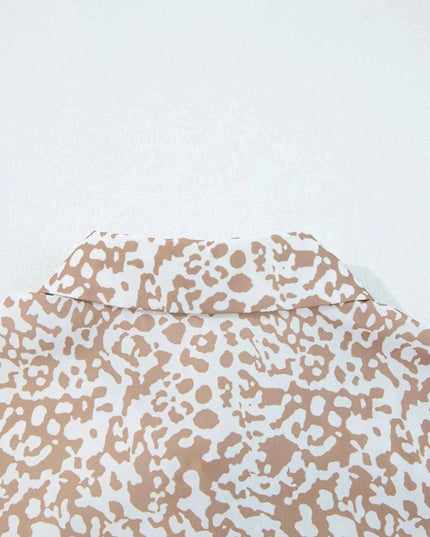 Leopard Striped Western Casual Shirt - Trendsi