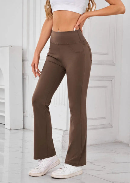 Lovelet High Waist Active Pants with Pockets - Trendsi