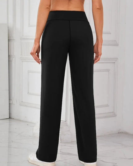 Lovelet High Waist Active Pants with Pockets - Trendsi