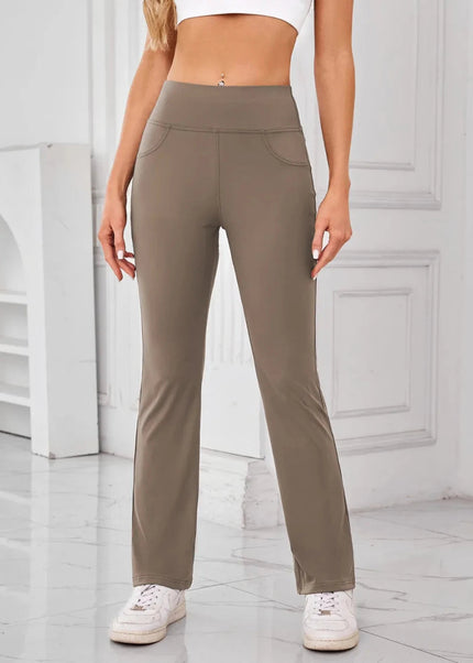 Lovelet High Waist Active Pants with Pockets - Trendsi