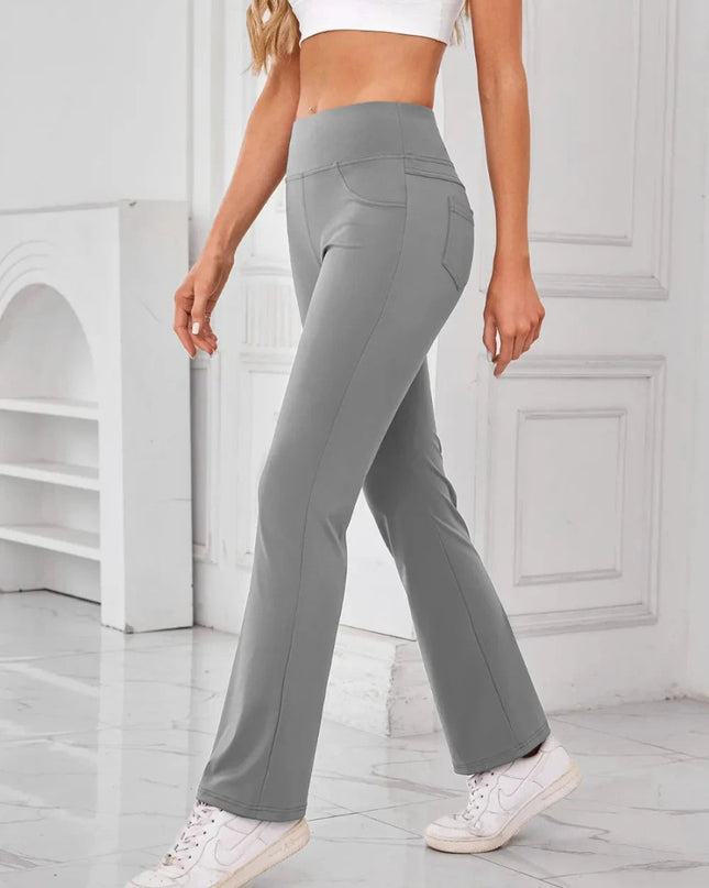 Lovelet High Waist Active Pants with Pockets - Trendsi