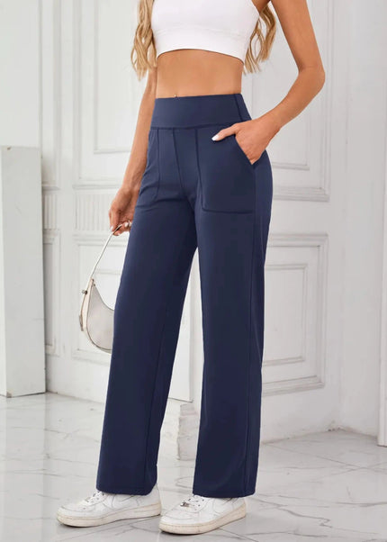 Lovelet High Waist Active Pants with Pockets - Trendsi
