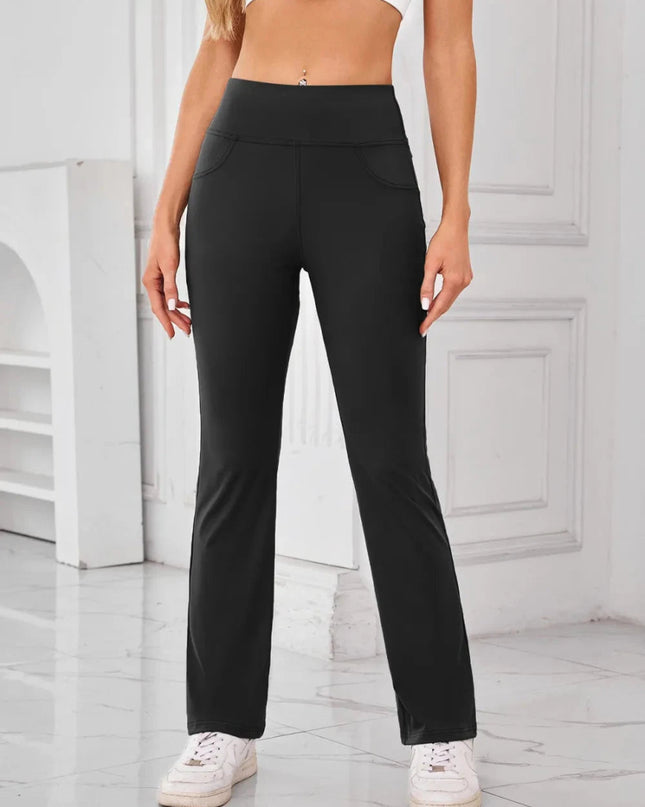 Lovelet High Waist Active Pants with Pockets - Trendsi