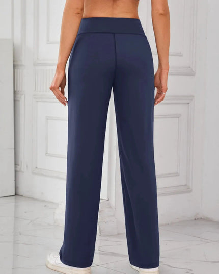 Lovelet High Waist Active Pants with Pockets - Trendsi