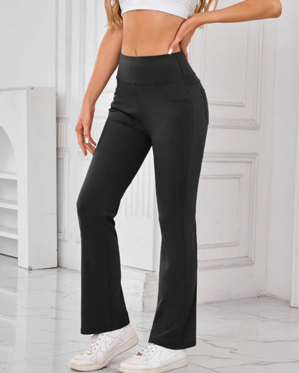 Lovelet High Waist Active Pants with Pockets - Trendsi