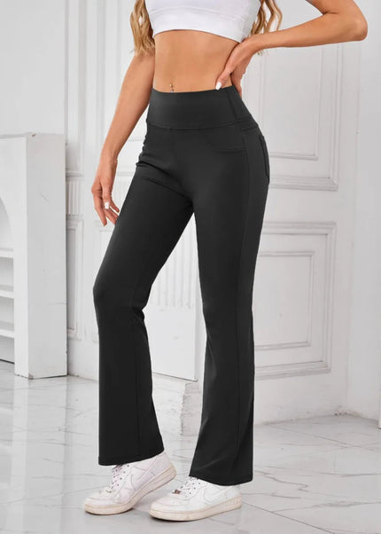 Lovelet High Waist Active Pants with Pockets - Trendsi