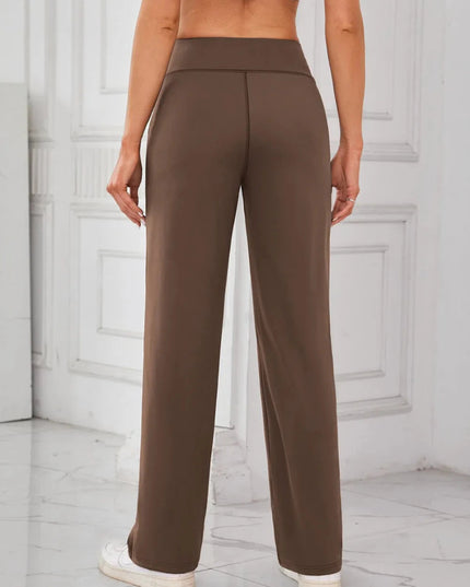 Lovelet High Waist Active Pants with Pockets - Trendsi