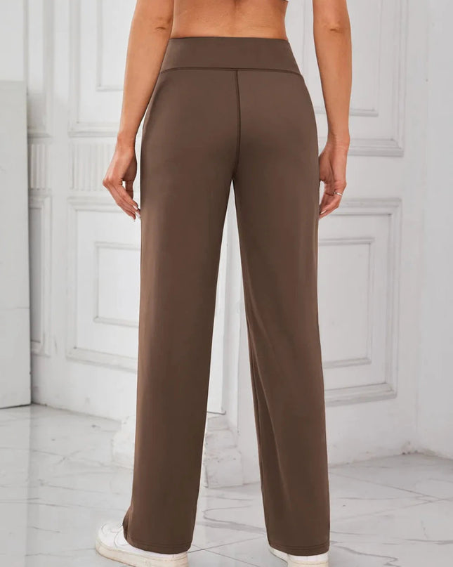 Lovelet High Waist Active Pants with Pockets - Trendsi