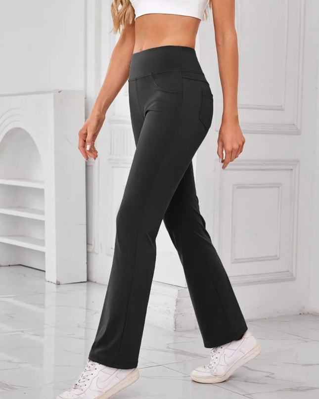 Lovelet High Waist Active Pants with Pockets - Trendsi