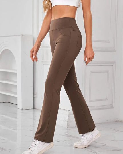 Lovelet High Waist Active Pants with Pockets - Trendsi