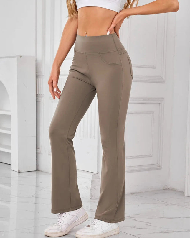 Lovelet High Waist Active Pants with Pockets - Trendsi