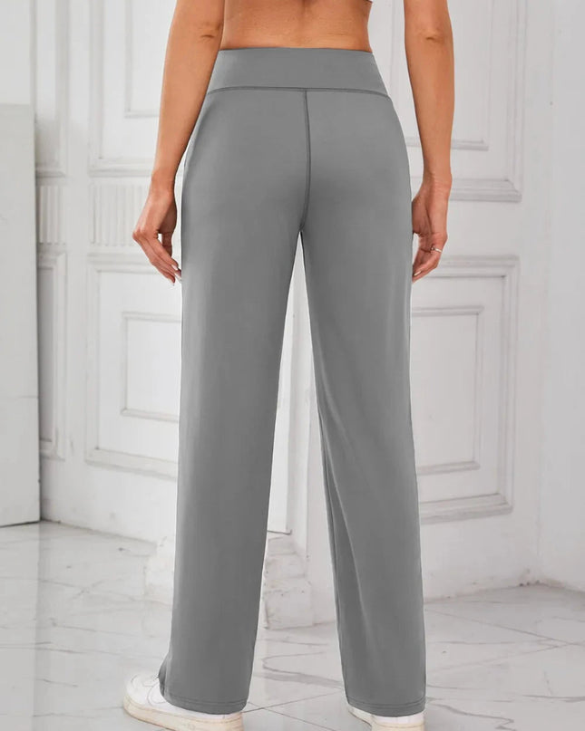 Lovelet High Waist Active Pants with Pockets - Trendsi