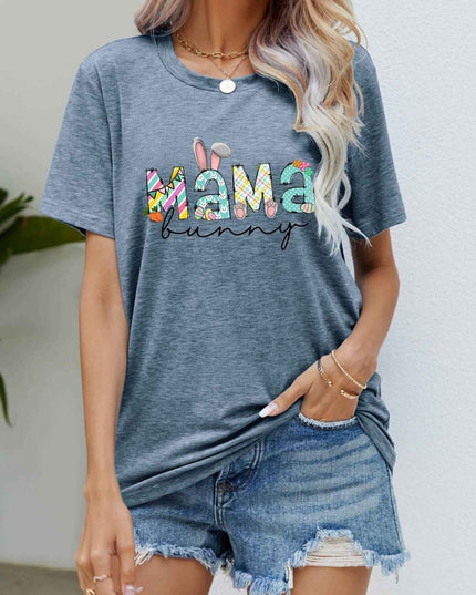 MAMA BUNNY Easter Graphic Tee - Trendsi