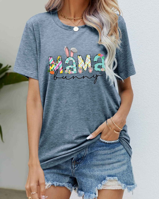 MAMA BUNNY Easter Graphic Tee - Trendsi