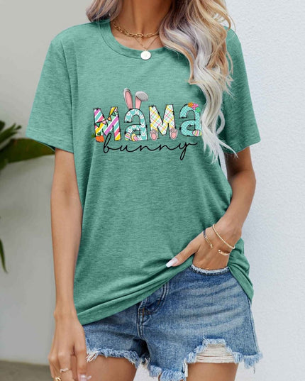 MAMA BUNNY Easter Graphic Tee - Trendsi