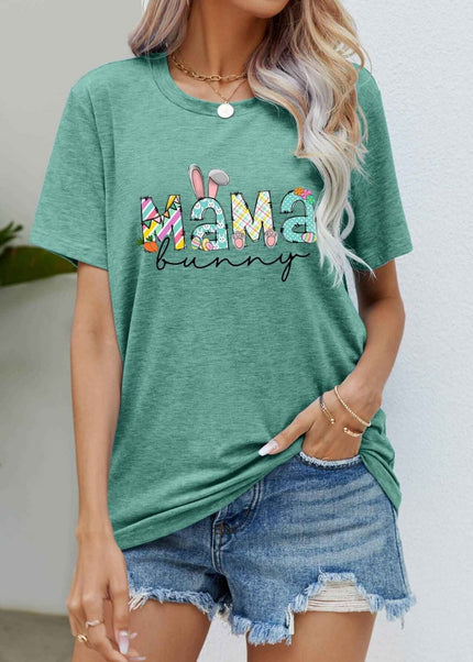 MAMA BUNNY Easter Graphic Tee - Trendsi