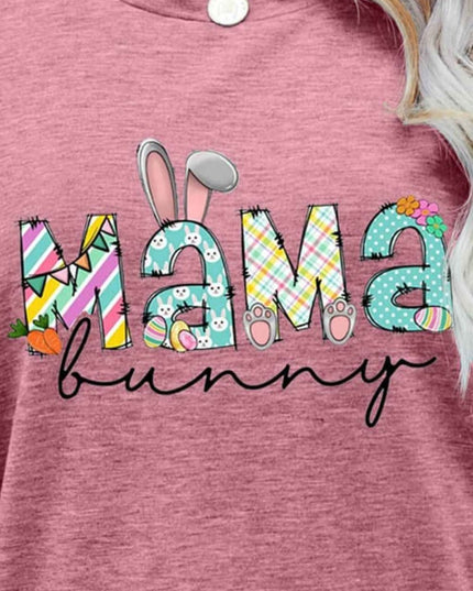 MAMA BUNNY Easter Graphic Tee - Trendsi