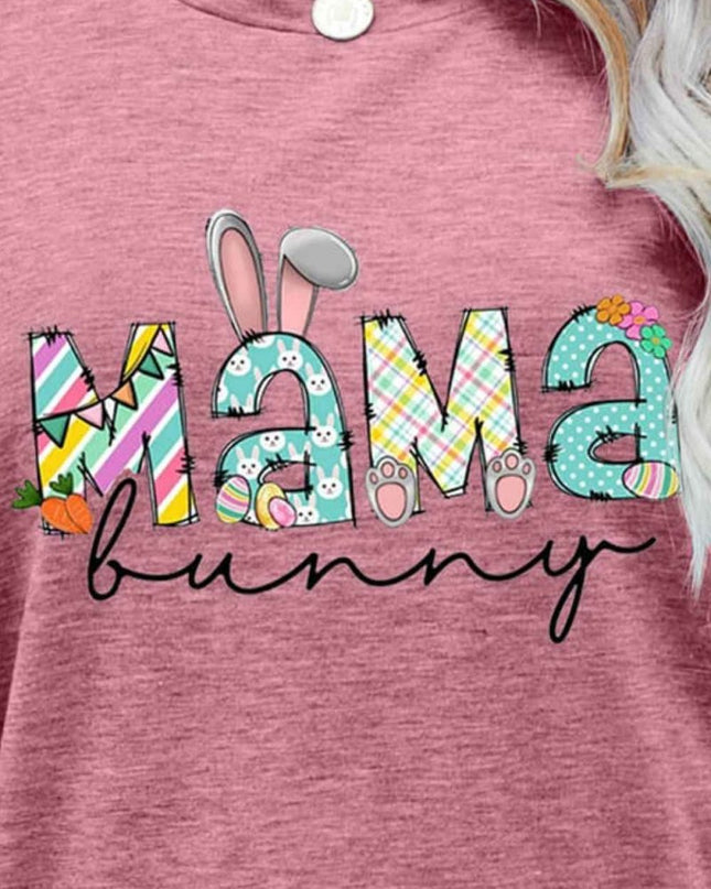 MAMA BUNNY Easter Graphic Tee - Trendsi
