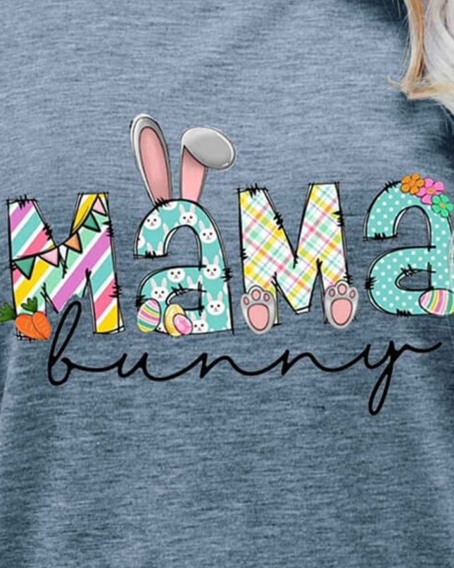 MAMA BUNNY Easter Graphic Tee - Trendsi