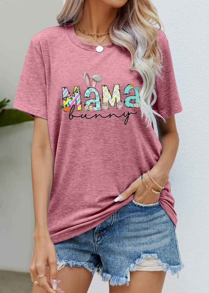 MAMA BUNNY Easter Graphic Tee - Trendsi