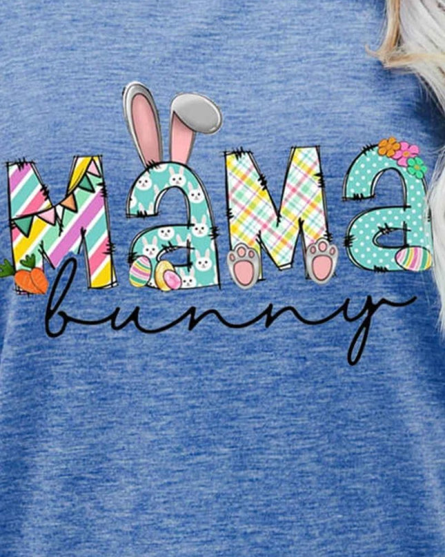 MAMA BUNNY Easter Graphic Tee - Trendsi
