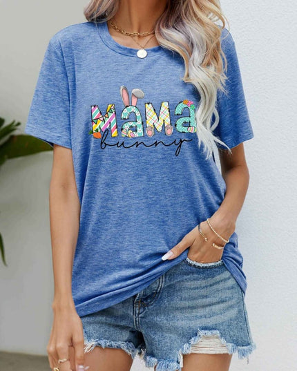 MAMA BUNNY Easter Graphic Tee - Trendsi