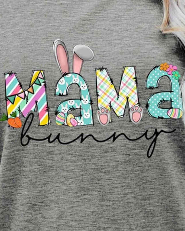 MAMA BUNNY Easter Graphic Tee - Trendsi