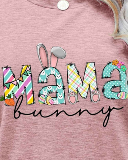 MAMA BUNNY Easter Graphic Tee - Trendsi