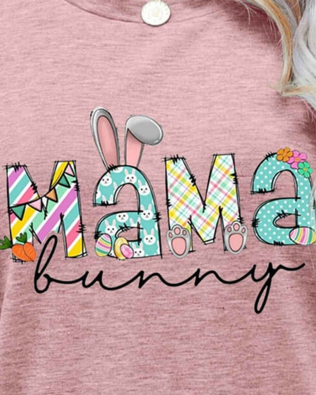 MAMA BUNNY Easter Graphic Tee - Trendsi