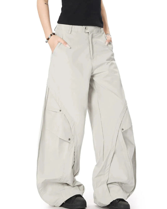 Men's Oversized Wide - Leg Cargo Pants - Trendsi