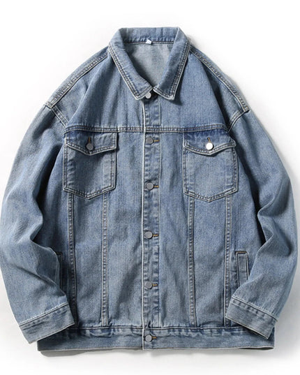 Men's Wash Oversized Denim Jacket - Trendsi