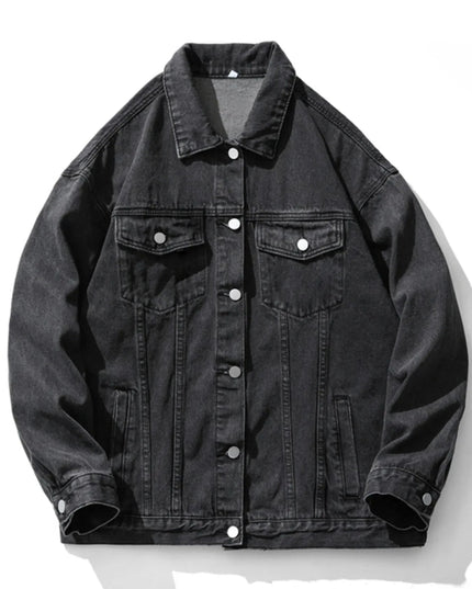 Men's Wash Oversized Denim Jacket - Trendsi