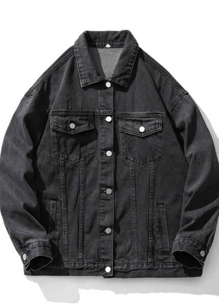 Men's Wash Oversized Denim Jacket - Trendsi