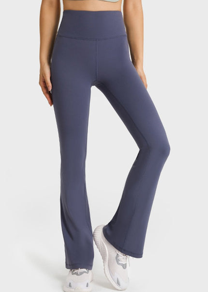 Millennia Elastic Waist Flare Yoga Pants - Trendsi