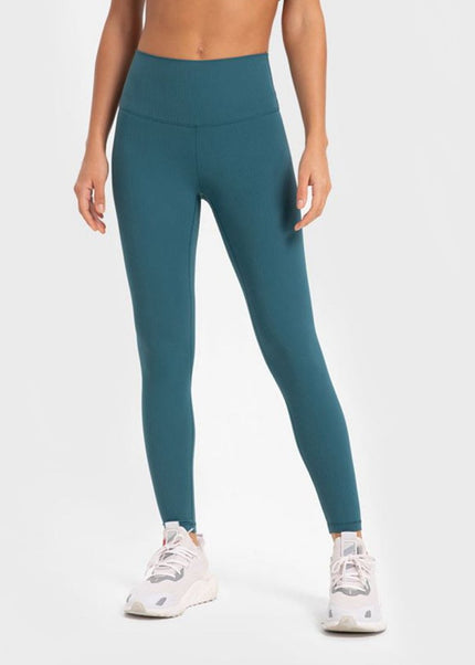 Millennia Highly Stretchy Wide Waistband Yoga Leggings - Trendsi