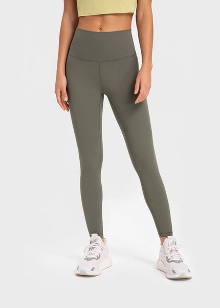 Millennia Highly Stretchy Wide Waistband Yoga Leggings - Trendsi