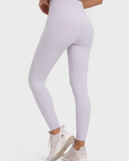 Millennia Highly Stretchy Wide Waistband Yoga Leggings - Trendsi