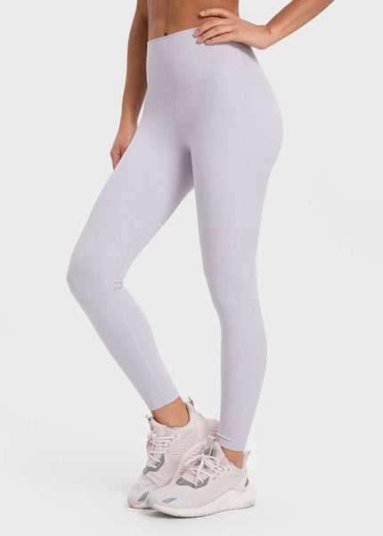 Millennia Highly Stretchy Wide Waistband Yoga Leggings - Trendsi
