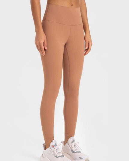 Millennia Highly Stretchy Wide Waistband Yoga Leggings - Trendsi