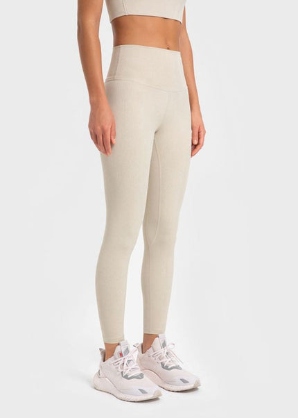 Millennia Highly Stretchy Wide Waistband Yoga Leggings - Trendsi